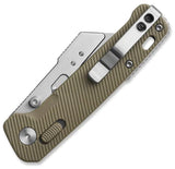 QSP Knife Penguin Workmate Glyde Lock Khaki FRN Folding Utility Pocket Knife 130UTC