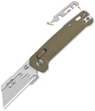 QSP Knife Penguin Workmate Glyde Lock Khaki FRN Folding Utility Pocket Knife 130UTC