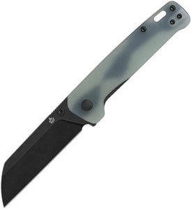 QSP Knife Penguin V2 Linerlock Jade G10 Folding Black D2 Steel Pocket Knife 130V2G2