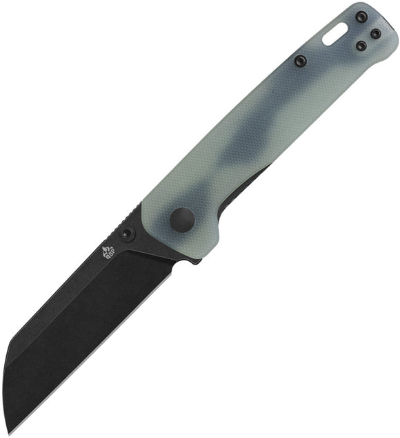 QSP Knife Penguin V2 Linerlock Jade G10 Folding Black D2 Steel Pocket Knife 130V2G2