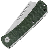 QSP Knife Hedgehog Pocket Knife Slip Joint Green Micarta Folding 14C28N 142A