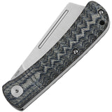 QSP Knife Hedgehog Pocket Knife Slip Joint Denim Micarta Folding 14C28N 142B