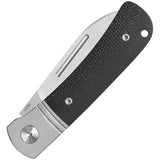 QSP Knife Hedgehog Slip Joint Black Micarta Folding 14C28N Pocket Knife 142SPA