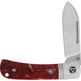 QSP Knife Hedgehog Slip Joint Red Resin Folding 14C28N Pocket Knife 142SPC