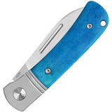 QSP Knife Hedgehog Slip Joint Blue Bone Folding 14C28N Pocket Knife 142SPD