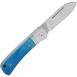 QSP Knife Hedgehog Slip Joint Blue Bone Folding 14C28N Pocket Knife 142SPD