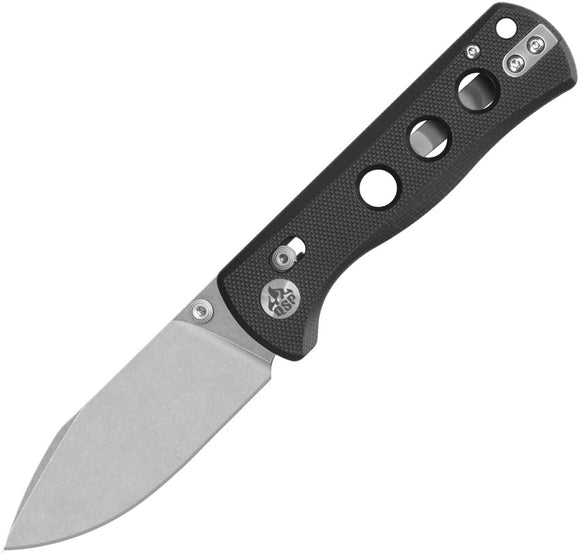 QSP Knife Canary Glyde Lock Black G10 Folding 14C28N Pocket Knife 150GLA1