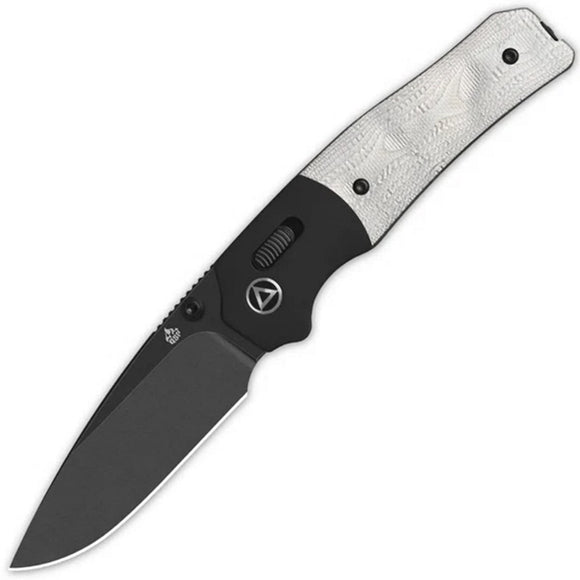 QSP Knife Vault Glyde Lock Aluminum Foil G10 Folding Black 14C28N Pocket Knife 157E2