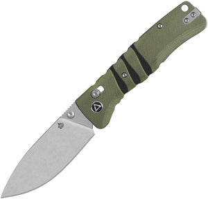 QSP Knife Ripley Glyde Lock Green & Black G10 Folding 14C28N Drop Pt Pocket Knife 160C1