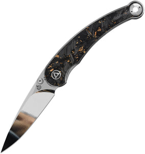 QSP Knife Dolphin Linerlock Carbon Fiber Folding 14C28N Pocket Knife 161A