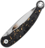 QSP Knife Dolphin Linerlock Carbon Fiber Folding 14C28N Pocket Knife 161A