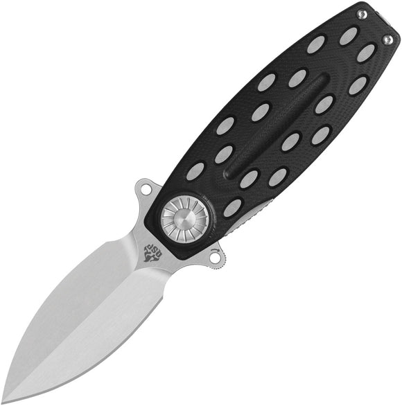 QSP Knife Beetle Linerlock Black G10 Folding 14C28N Spear Pt Pocket Knife 162A