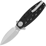 QSP Knife Beetle Linerlock Black G10 Folding 14C28N Spear Pt Pocket Knife 162A