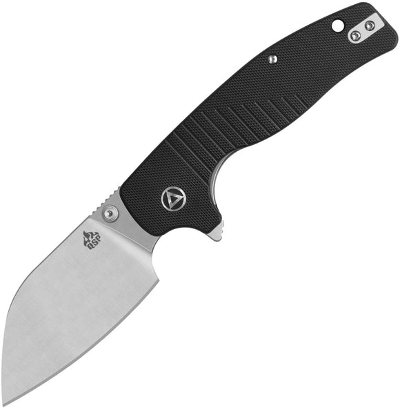 QSP Knife Chefmaster Linerlock Black G10 Folding 14C28N Pocket Knife 163A1