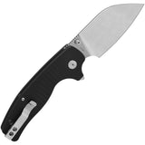 QSP Knife Chefmaster Linerlock Black G10 Folding 14C28N Pocket Knife 163A1