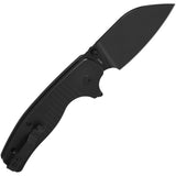 QSP Knife Chefmaster Linerlock Blackout G10 Folding 14C28N Pocket Knife 163A2