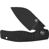 QSP Knife Chefmaster Linerlock Blackout G10 Folding 14C28N Pocket Knife 163A2