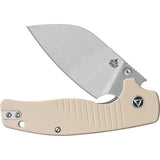 QSP Knife Chefmaster Linerlock Ivory White G10 Folding Satin 14C28N Pocket Knife 163B1