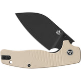 QSP Knife Chefmaster Linerlock Ivory White G10 Folding 14C28N Pocket Knife 163B2