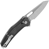 QSP Knife Emu Glyde Lock Black Micarta Folding 14C28N Pocket Knife 164A1