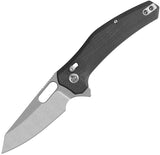 QSP Knife Emu Glyde Lock Black Micarta Folding 14C28N Pocket Knife 164A1