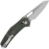 QSP Knife Emu Glyde Lock Green Micarta Folding 14C28N Pocket Knife 164B1