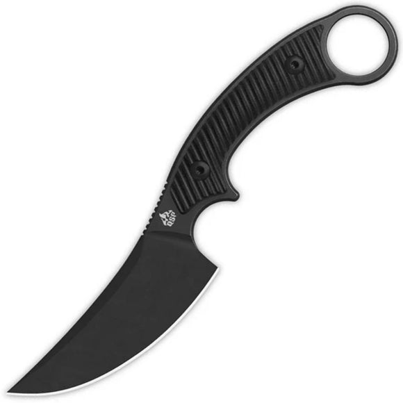 QSP Knife Viper Blackout G10 10Cr15MoV Fixed Blade Knife w/ Sheath 166A2