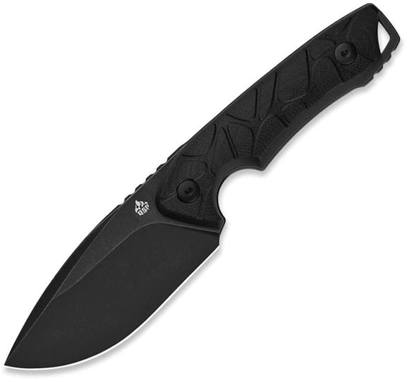QSP Knife Tiny TOT Blackout G10 10Cr15MoV Fixed Blade Knife w/ Sheath 169A2