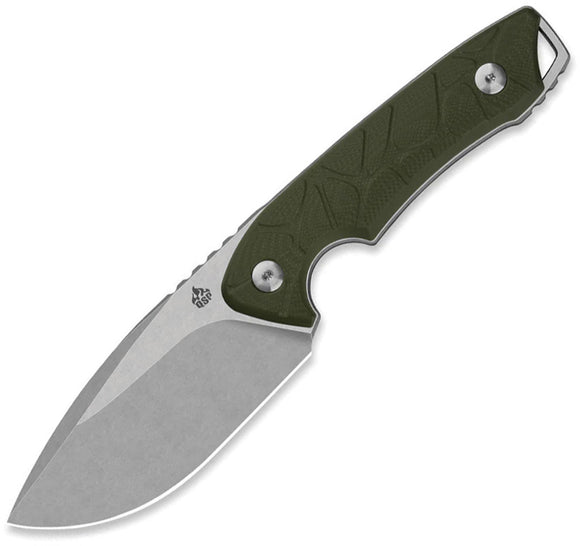QSP Knife Tiny TOT OD Green G10 10Cr15MoV Fixed Blade Knife w/ Sheath 169B1
