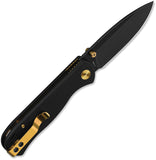 QSP Knife Ferret Linerlock Blackout G10 Folding Nitro-V Pocket Knife 170A2