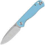 QSP Knife Ferret Linerlock Sky Blue G10 Folding Nitro-V Pocket Knife 170B1
