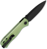 QSP Knife Ferret Linerlock Glow In The Dark Resin Folding Black Nitro-V Pocket Knife 170C2
