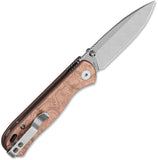 QSP Knife Ferret Linerlock Copper Foil G10 Folding Nitro-V Pocket Knife 170E1