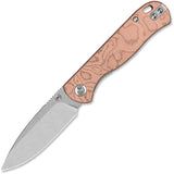 QSP Knife Ferret Linerlock Copper Foil G10 Folding Nitro-V Pocket Knife 170E1