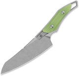 QSP Knife T-Cook Glow In The Dark G10 Nitro-V Fixed Blade Knife w/ Sheath 172B1