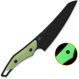 QSP Knife T-Cook Glow In The Dark G10 Black Nitro-V Fixed Blade Knife w/ Sheath 172B2