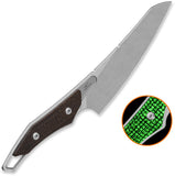 QSP Knife T-Cook Glow In The Dark Micarta Nitro-V Fixed Blade Knife w/ Sheath 172C1