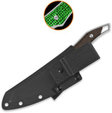 QSP Knife T-Cook Glow In The Dark Micarta Nitro-V Fixed Blade Knife w/ Sheath 172C1