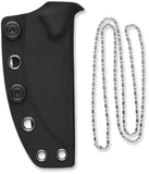 QSP Knife Baby Viper Black G10 10Cr15MoV Fixed Blade Knife w/ Sheath 178A1