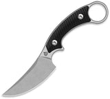QSP Knife Baby Viper Black G10 10Cr15MoV Fixed Blade Knife w/ Sheath 178A1
