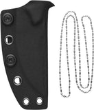 QSP Knife Baby Viper Blackout G10 10Cr15MoV Fixed Blade Knife w/ Sheath 178A2