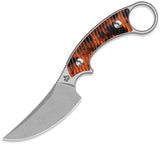 QSP Knife Baby Viper Tortoise Resin 10Cr15MoV Fixed Blade Knife w/ Sheath 178C1