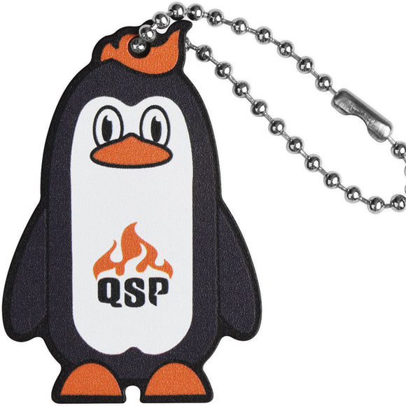 QSP Knife QSP Penguin Black & Orange G10 Keychain A001