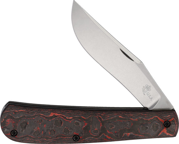Queen Knives Mountain Man Fat Carbon Fiber Pocket Knife JMFC
