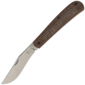 Queen Mountain Man Trapper Brown Micarta Folding Magnacut Pocket Knife JMNB