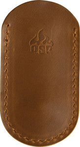 QSP Knife Light Brown Leather Knife Pouch w/  Pocket Clip P003A