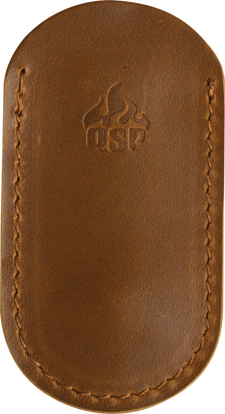 QSP Knife Light Brown Leather Knife Pouch w/  Pocket Clip P003A