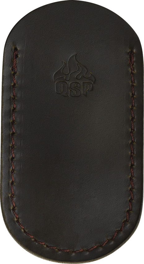 QSP Knife Dark Brown Leather Knife Pouch w/  Pocket Clip P003B