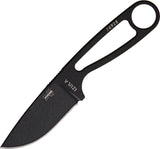 ESEE Izula Black Fixed One Piece Blade Skeletonized Handle Knife with Kit IBK