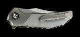 Reate Knives Tiger Linerlock Gray Striped Titanium Folding M390 Pocket Knife 145